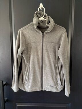 REI Zip Fleece Hoodie Gray Size Medium